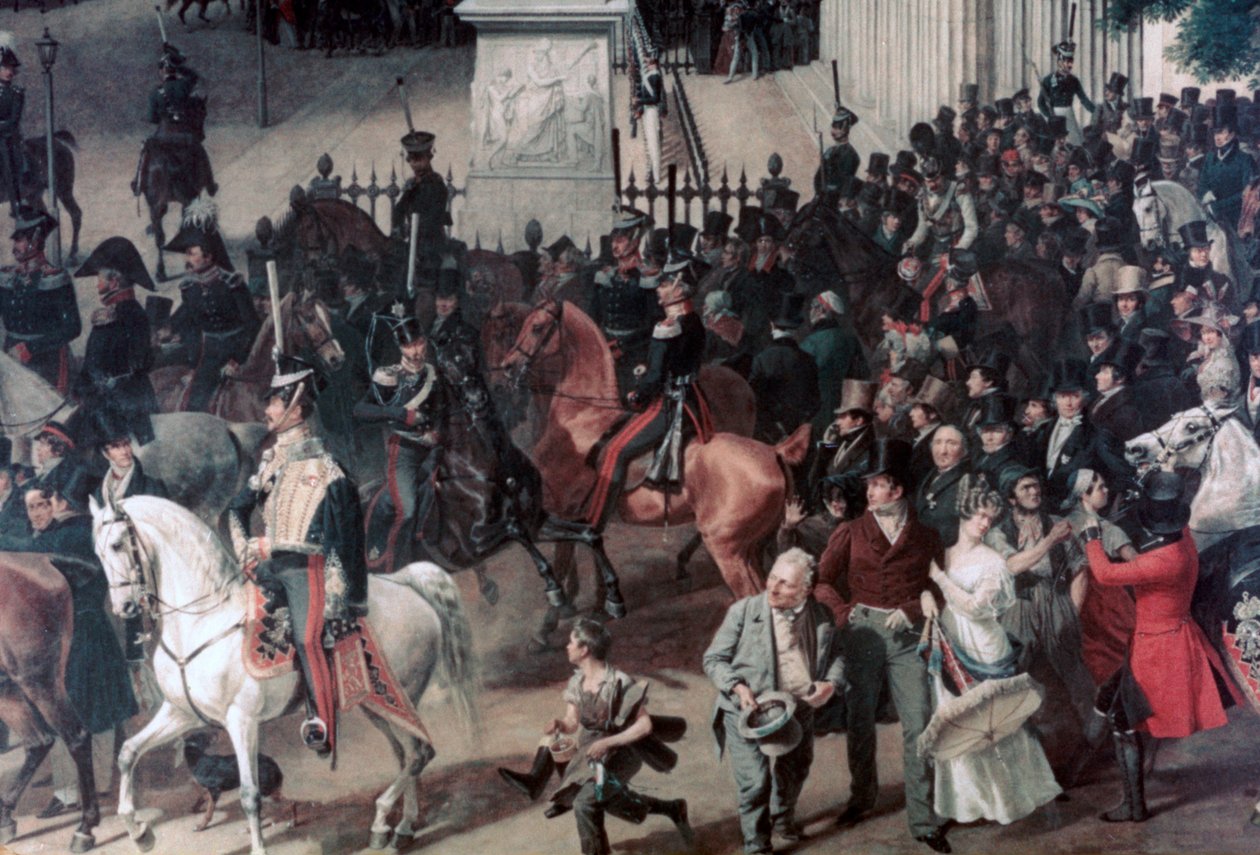 موكب في أوبرا بليس ، برلين ، التفاصيل ، c1817-1857 بواسطة فرانز كروجر