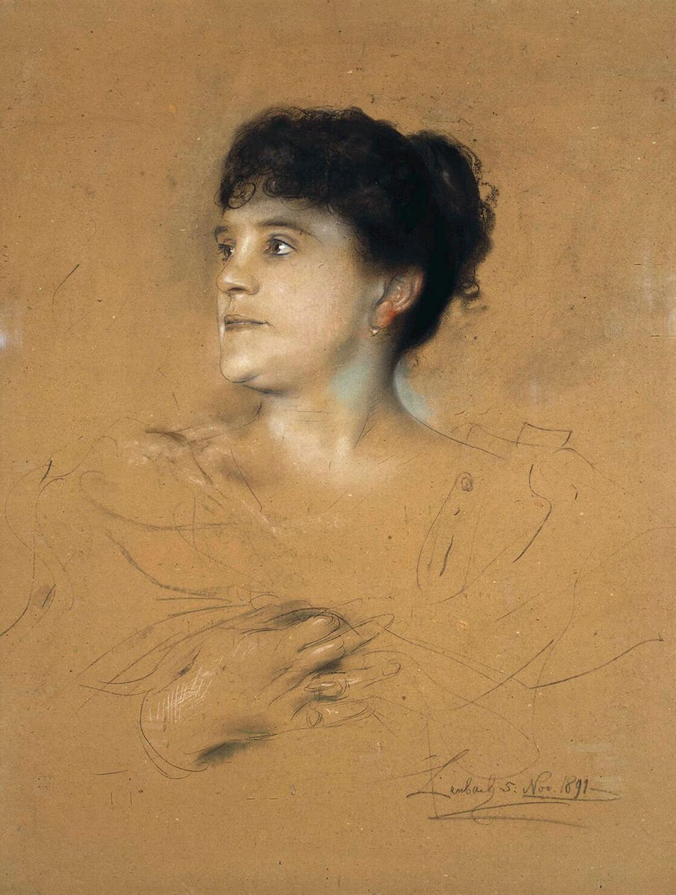 صورة للمغنية مارسيلا سيمبريتش ، ١٨٥٨-١٩٣٥ ، ١٨٩١. بواسطة فرانز فون لينباخ