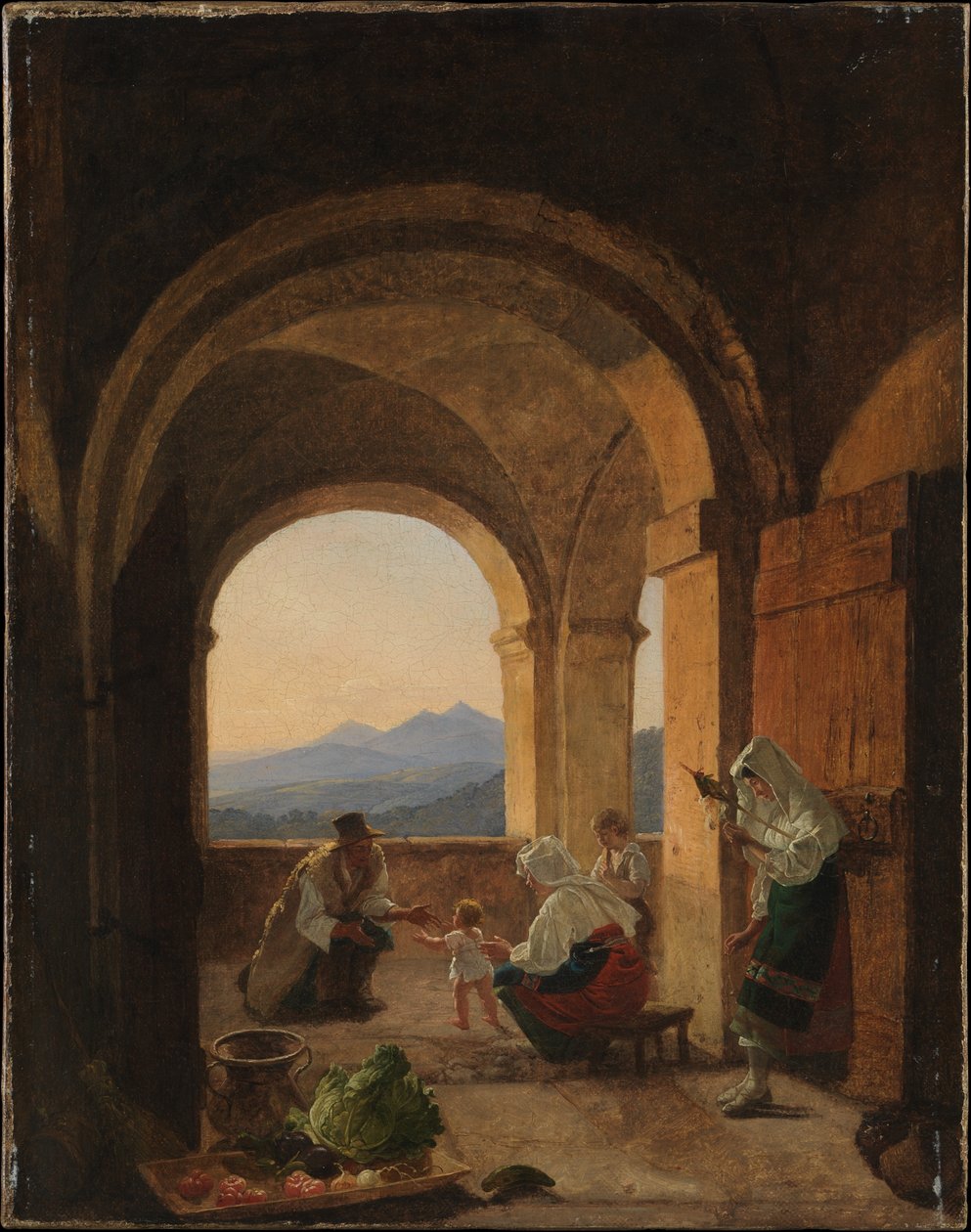 الخطوات الأولى حوالي 1820-25 (زيت على قماش) بواسطة فرانز لودفيج كاتيل