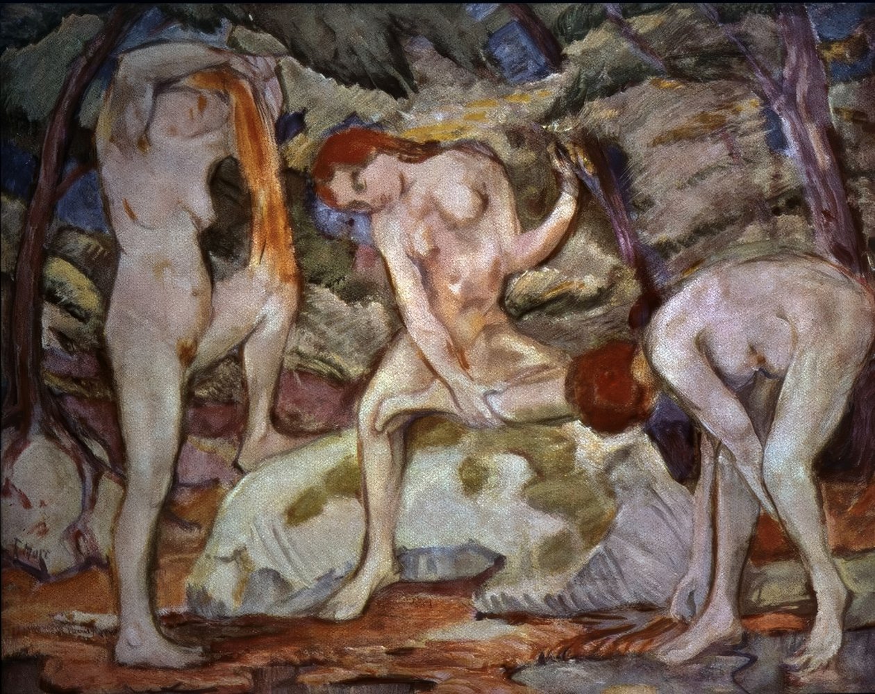 الحمامات - 1910 - O - L - 106 × 141 بواسطة فرانز مارك