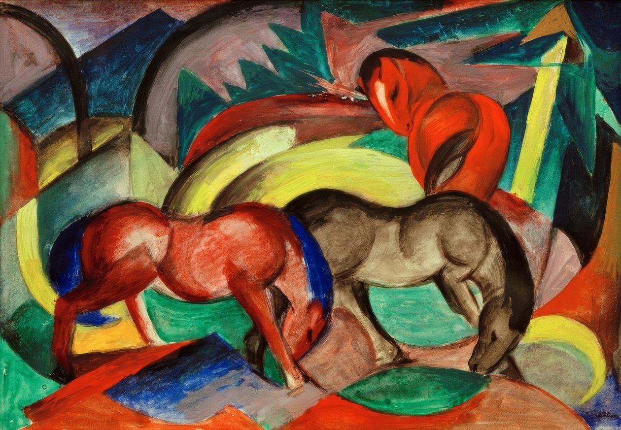 ثلاثة خيول بواسطة فرانز مارك