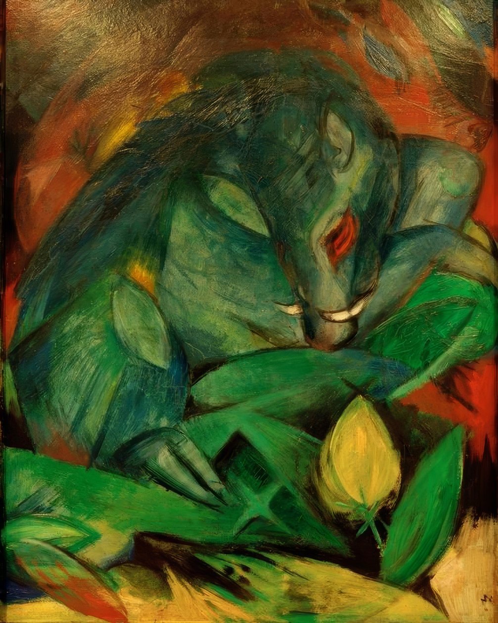الخنزير والبذر (الخنزير البري) بواسطة فرانز مارك