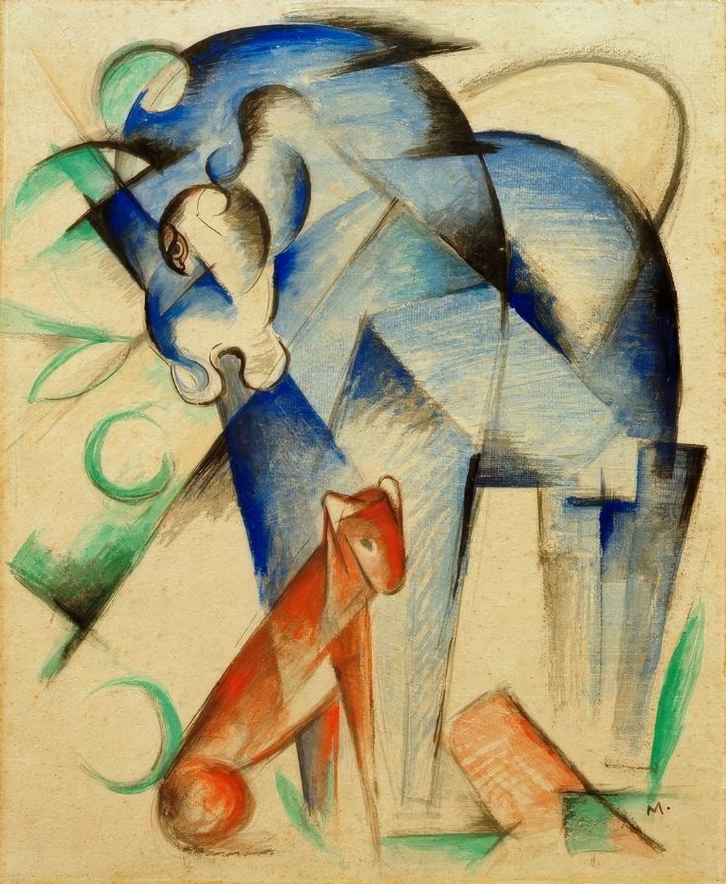 الحيوانات الأسطورية (الحصان الأزرق والكلب الأحمر) بواسطة فرانز مارك