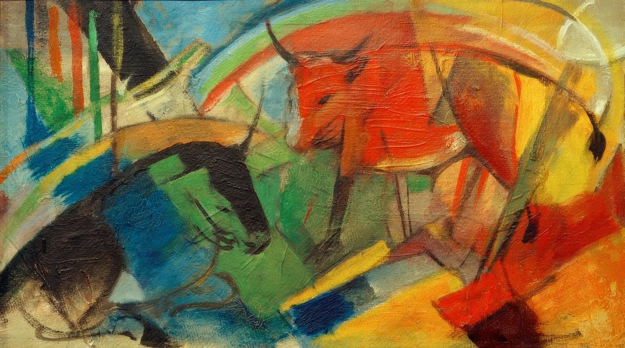 صورة صغيرة مع الماشية بواسطة فرانز مارك