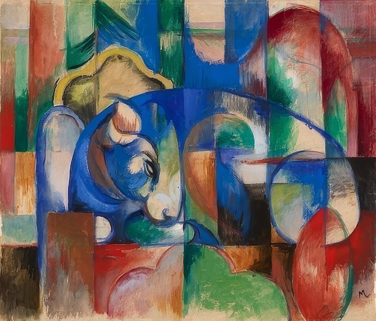 الثور الكذب. 1913 بواسطة فرانز مارك
