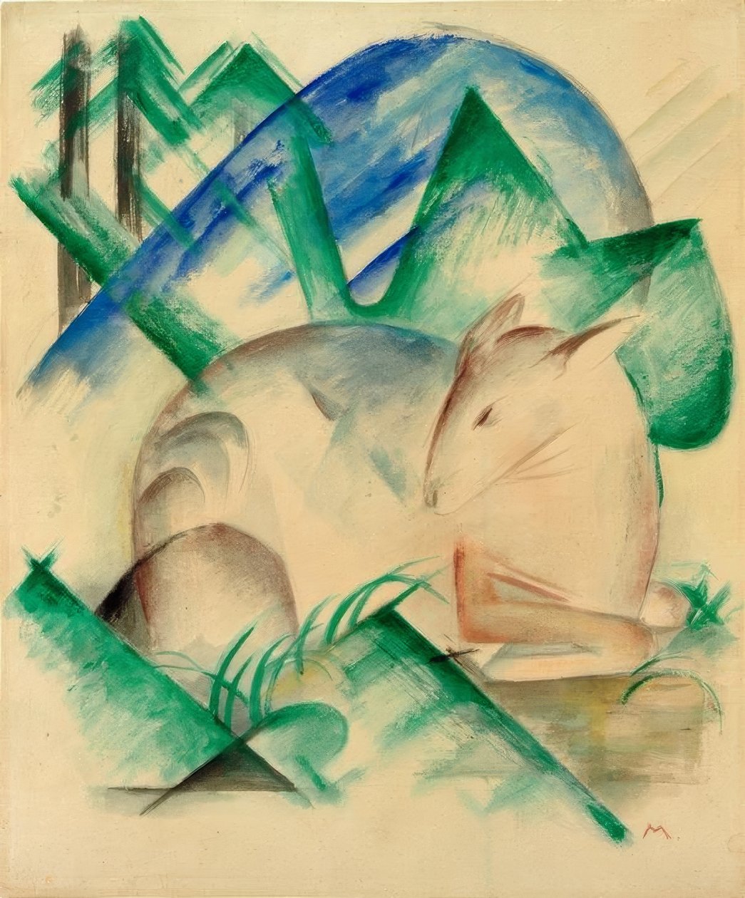 الغزلان الحمراء (الغزلان النوم) بواسطة فرانز مارك
