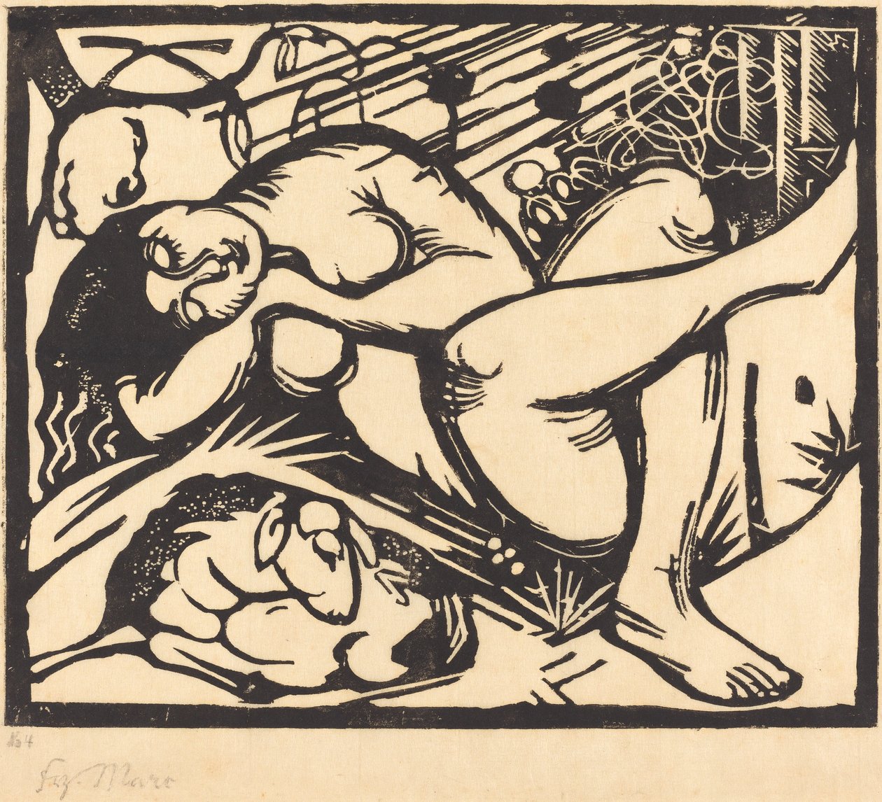 الراعية النائمة الراعية النائمة ، 1912. بواسطة فرانز مارك
