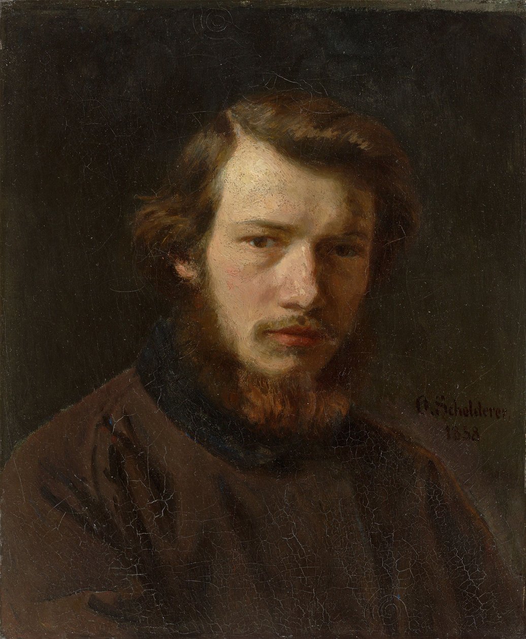 بورتريه ذاتي في سن 24 عام 1858. بواسطة فرانز أوتو شولدير