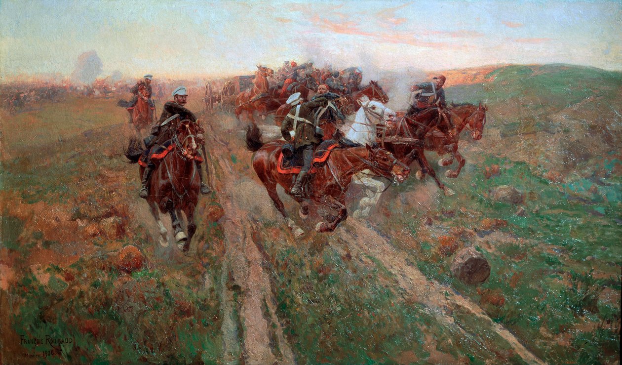 مشهد من معركة كوريوك دارا في يوليو 1854 ، 1900. بواسطة فرانز روبود