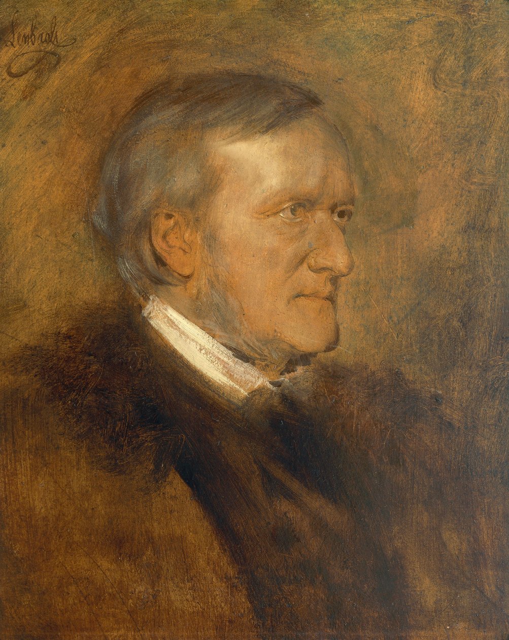 ألمانيا ، صورة فيلهلم ريتشارد فاجنر (1813 - 1883) ، مؤلف موسيقي ألماني ، كاتب أغاني ، موصل ومقال بواسطة فرانز سيراف فون لينباخ
