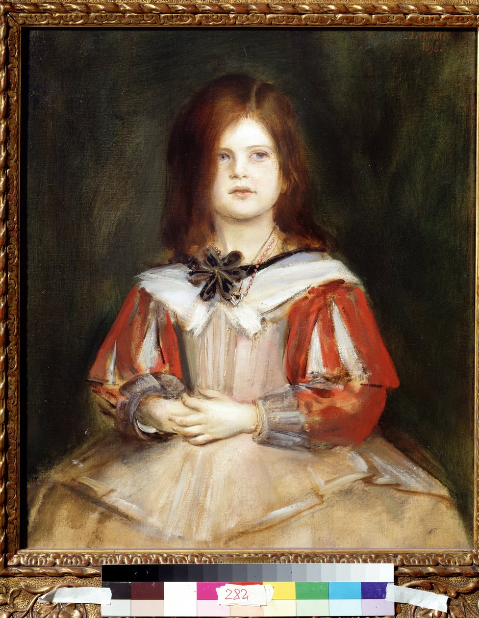 صورة لغابرييلا لينباخ (ابنة الرسام). لوحة لفرانز فون لينباخ (1836-1904) بواسطة فرانز سيراف فون لينباخ