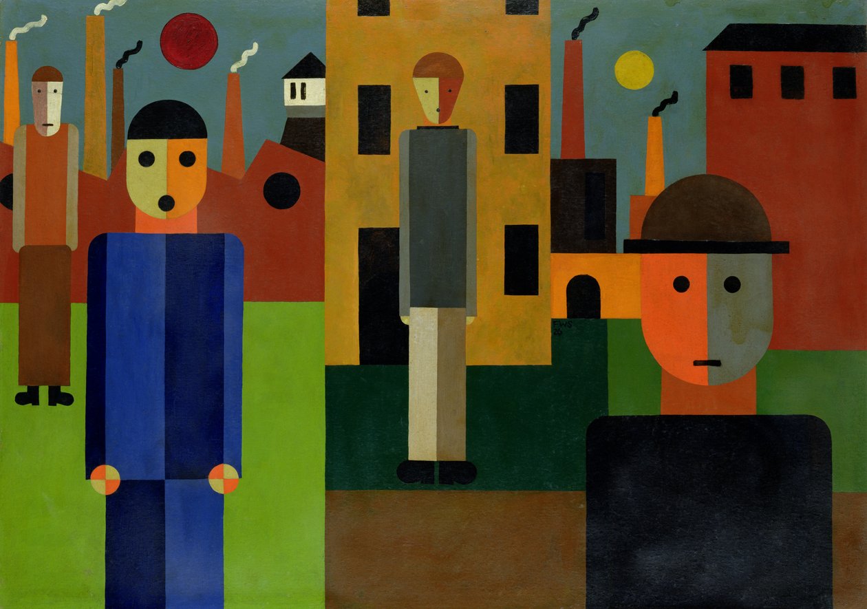 المصانع ، 1926 (زيت على البطاقة) بواسطة فرانز سيورت
