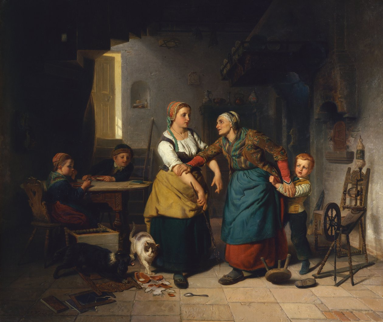 أحزان الأسرة (زيت على قماش) بواسطة فرانز ويشبرينك