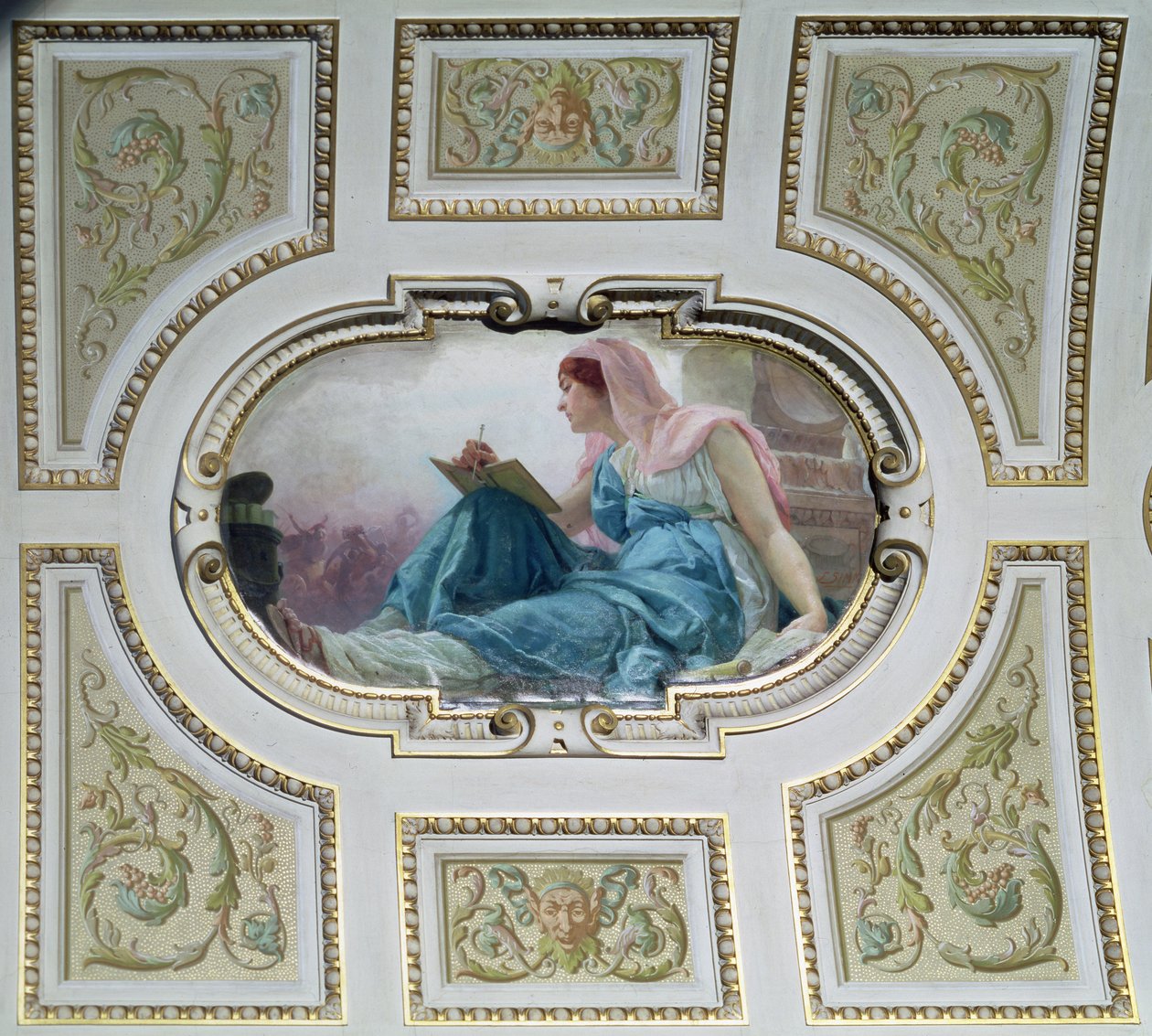 شخصية مجازية للتاريخ ، 1890 (رسم السقف) بواسطة فرانز زافير سيم