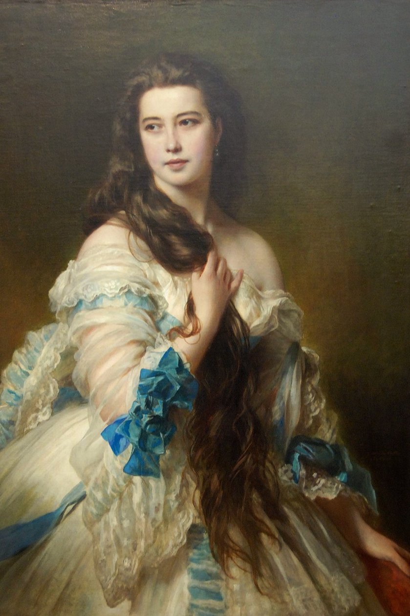 Nadezhda Nikolayevna Rimskaya-Korsakova née Purgold، c. 1870 بواسطة فرانز كزافييه وينترهالتر