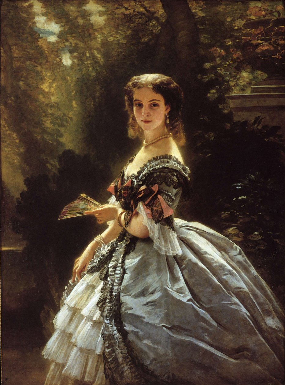 صورة الكونتيسة إليزابيث إسبروفنا تروبيتسكايا ، ني بيلوسيلسكايا بيلوزرسكايا 1834-1907 ، 18 بواسطة فرانز كزافييه وينترهالتر
