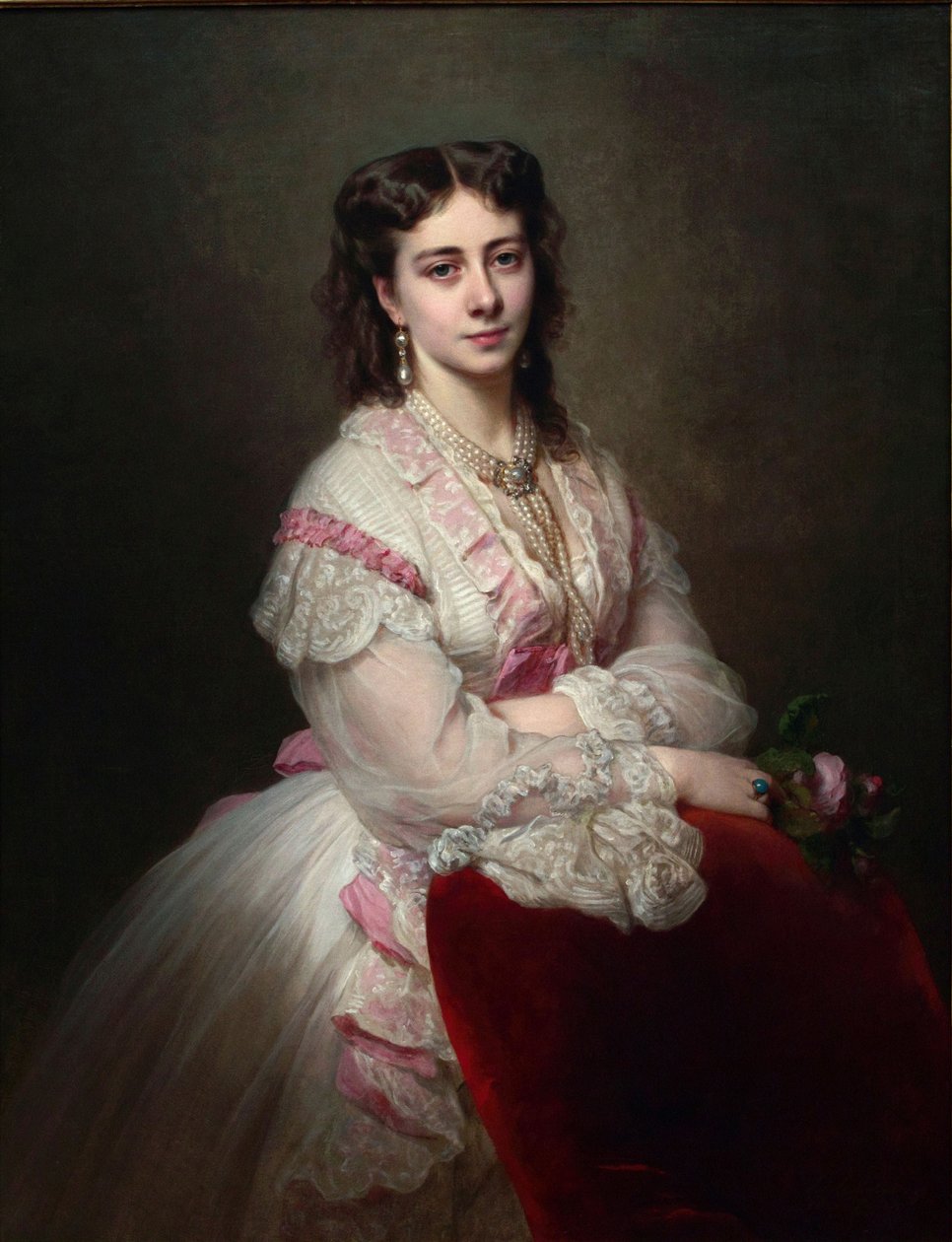 صورة للكونتيسة ماريا برانيكا 1843-1918 ، ولدت الأميرة صبيحة ، 1865 بواسطة فرانز كزافييه وينترهالتر