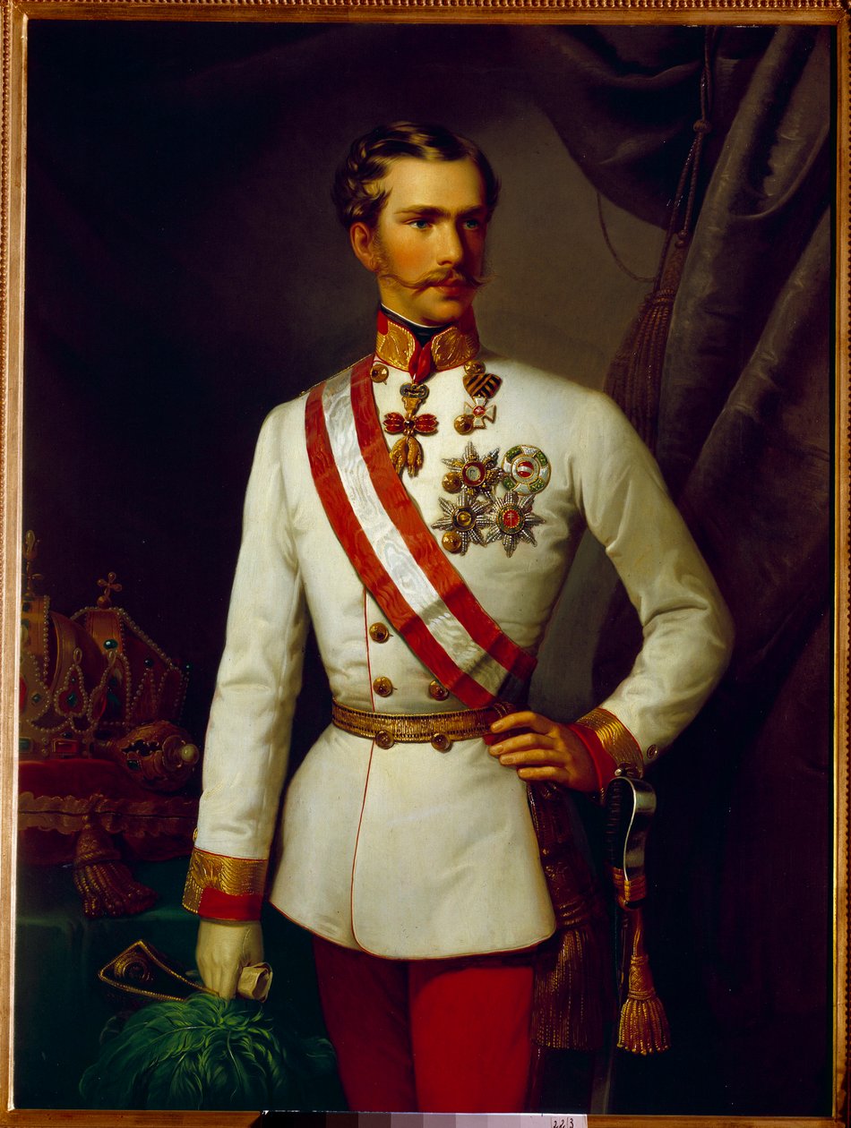 كانت صورة فرانسوا جوزيف من النمسا تبلغ من العمر 28 عامًا بالزي الرسمي الاحتفالي (1830-1916). لوحة فرانسوا زافير وينترهالتر (1806-1873) بواسطة فرانز كزافييه وينترهالتر