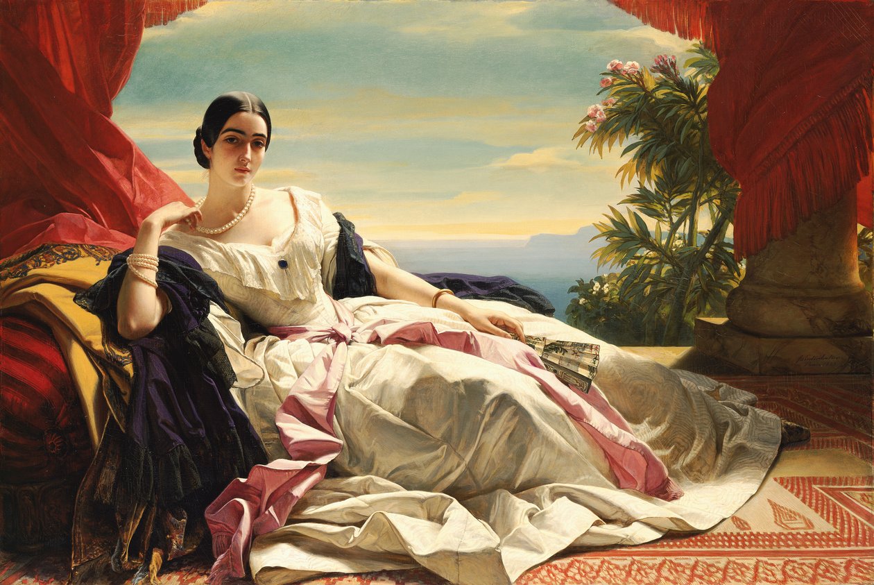 صورة ليونيلا إيفانوفنا باراتينسكايا ، الأميرة زو ساين فيتجنشتاين 1816-1918 ، 1843 بواسطة فرانز كزافييه وينترهالتر