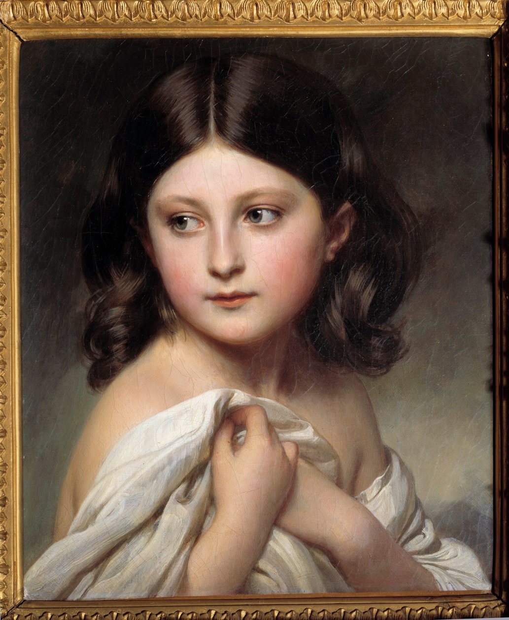 Portrait of a girl called Princess Charlotte. Painting by Xaver Winterhalter (1806-1873) 1850 Private collection - Portrait of a young girl called Princess Charlotte. Painting by Xaver Winterhalter (1806-1873) بواسطة فرانز كزافييه وينترهالتر