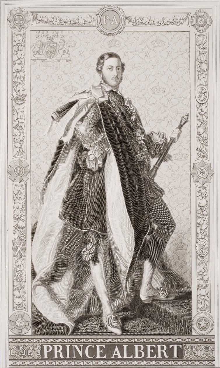 الأمير ألبرت (1819-1861) من `` الرسوم التوضيحية للغة الإنجليزية والتاريخ الاسكتلندي &39;&39; المجلد الثاني بواسطة فرانز كزافييه وينترهالتر