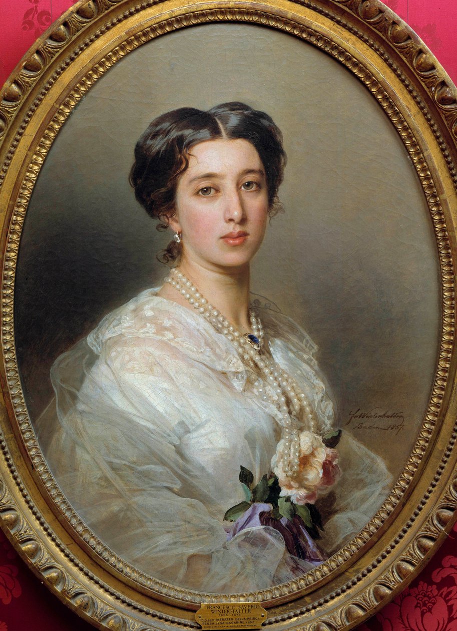 لوحة الأميرة غاغارين ستورزا بواسطة Xaver Winterhalter (1806-1873) 1857 متحف فلورنسا للفنون الجميلة بواسطة فرانز كزافييه وينترهالتر