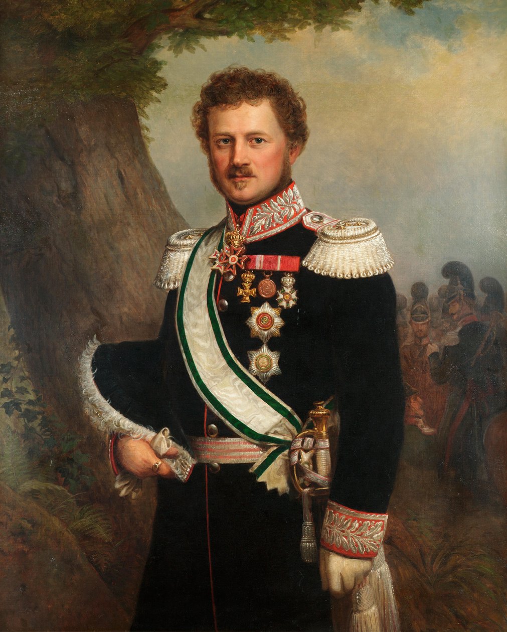 صورة لإميل ، أمير هيس ونهر الراين 1790-1858 ، ج. 1850. بواسطة مدرسة فرانز زافير وينترهالتر.