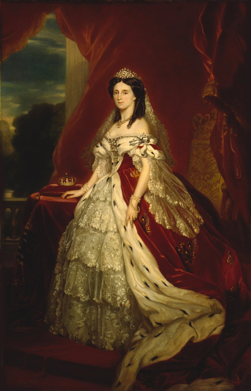 الأميرة أوغستا من ساكس-فايمار-أيزناخ 1811-1890 ، ملكة بروسيا ، حوالي 1859. بواسطة مدرسة فرانز زافير وينترهالتر.