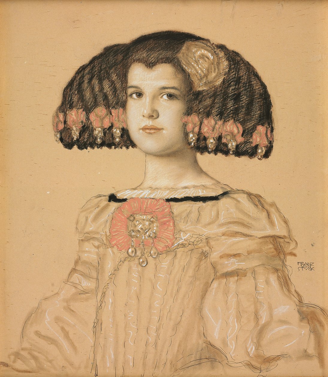 صورة ماري ابنة الفنانة بالزي الإسباني 1908 بواسطة فرانز فون ستاك