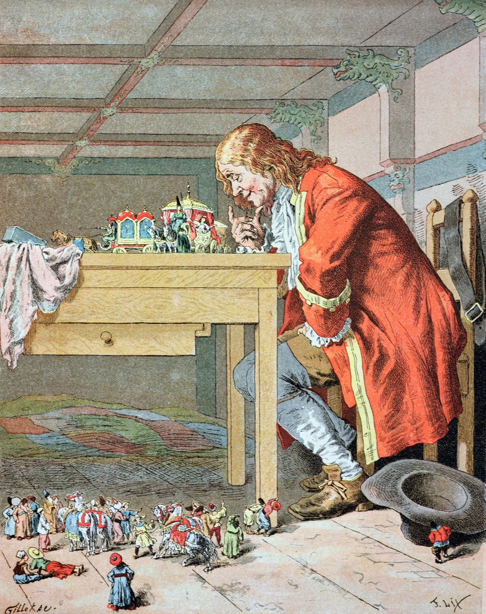 "بينما كنت أدردش مع السيدات ..." ، توضيح من "Les Voyages de Gulliver" لجوناثان سويفت (1667-1745) بواسطة فريدريك ثيودور ليكس