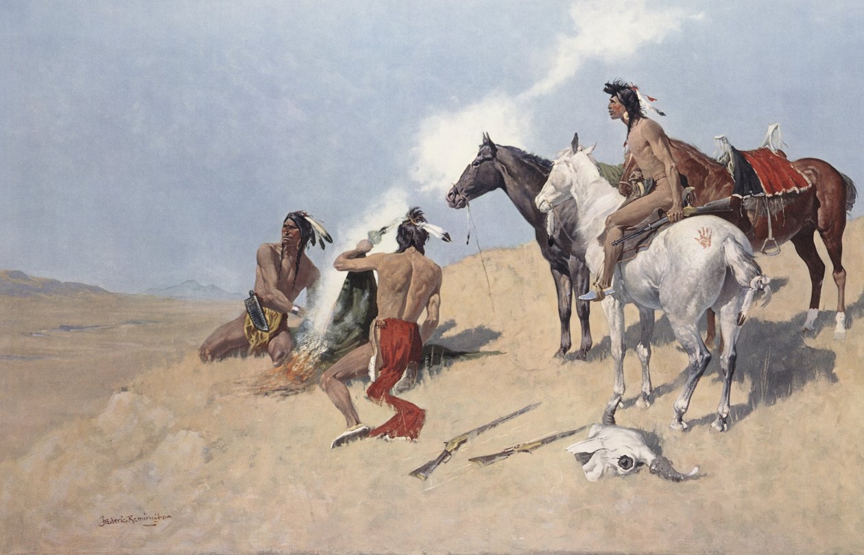 إشارة الدخان ، حانة. c.1920 بواسطة فريدريك ريمنجتون