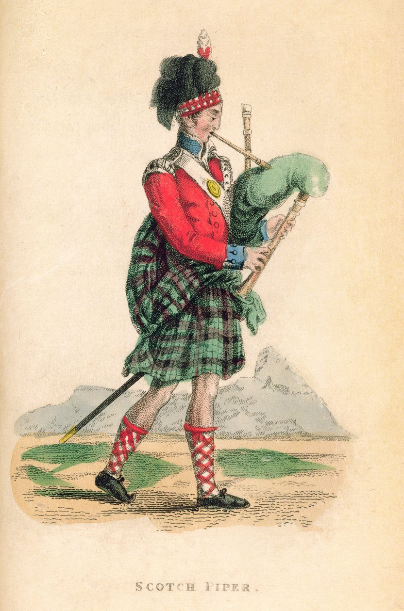 The Scotch Piper من فيلم "World in Miniature" الخاص بأكرمان بواسطة فريدريك شوبرل