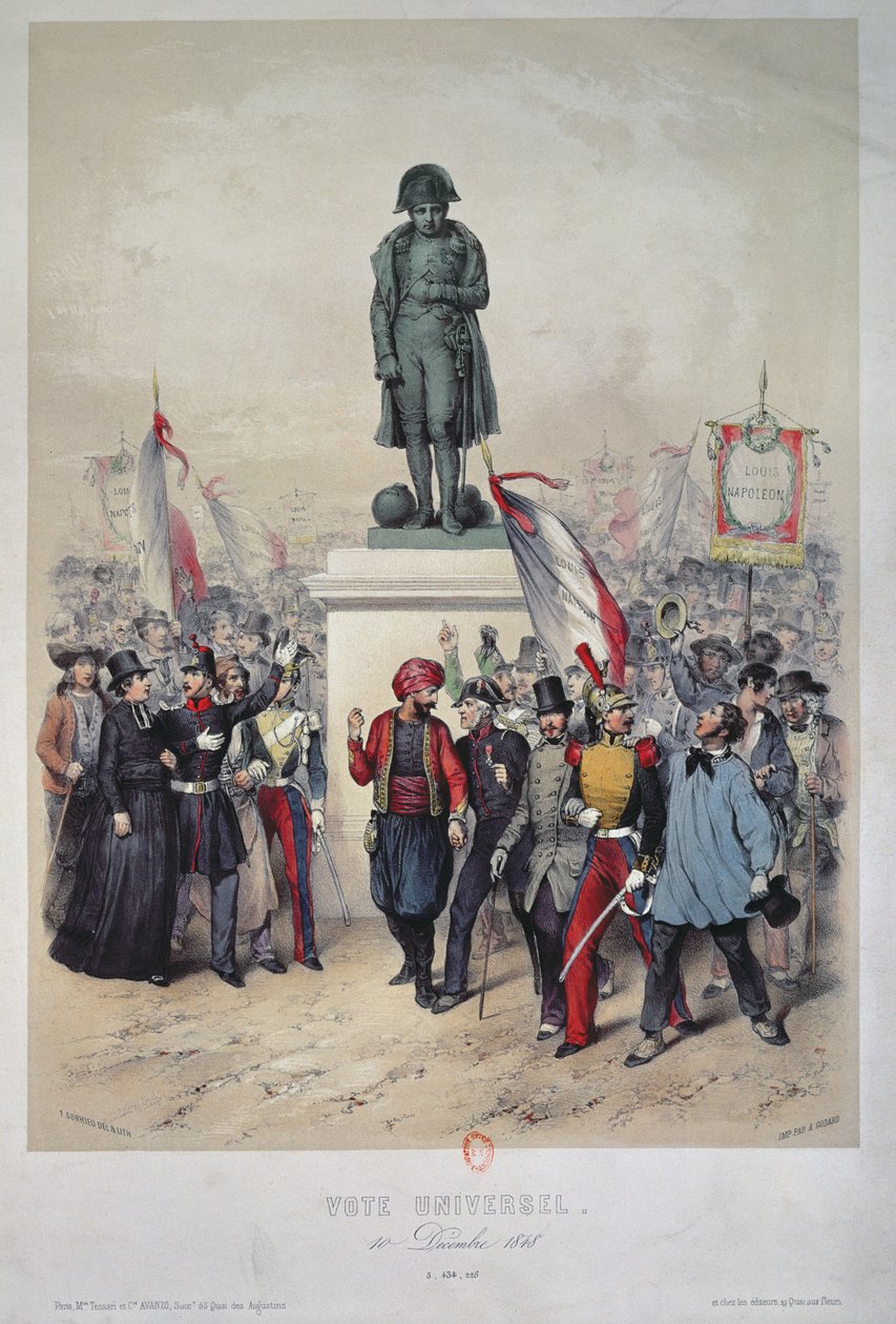 الاقتراع العام ، 10 ديسمبر 1848 ، انتخاب لويس نابليون بونابرت (1808-1873) ، 1848-1849 بواسطة فريدريك سوريو