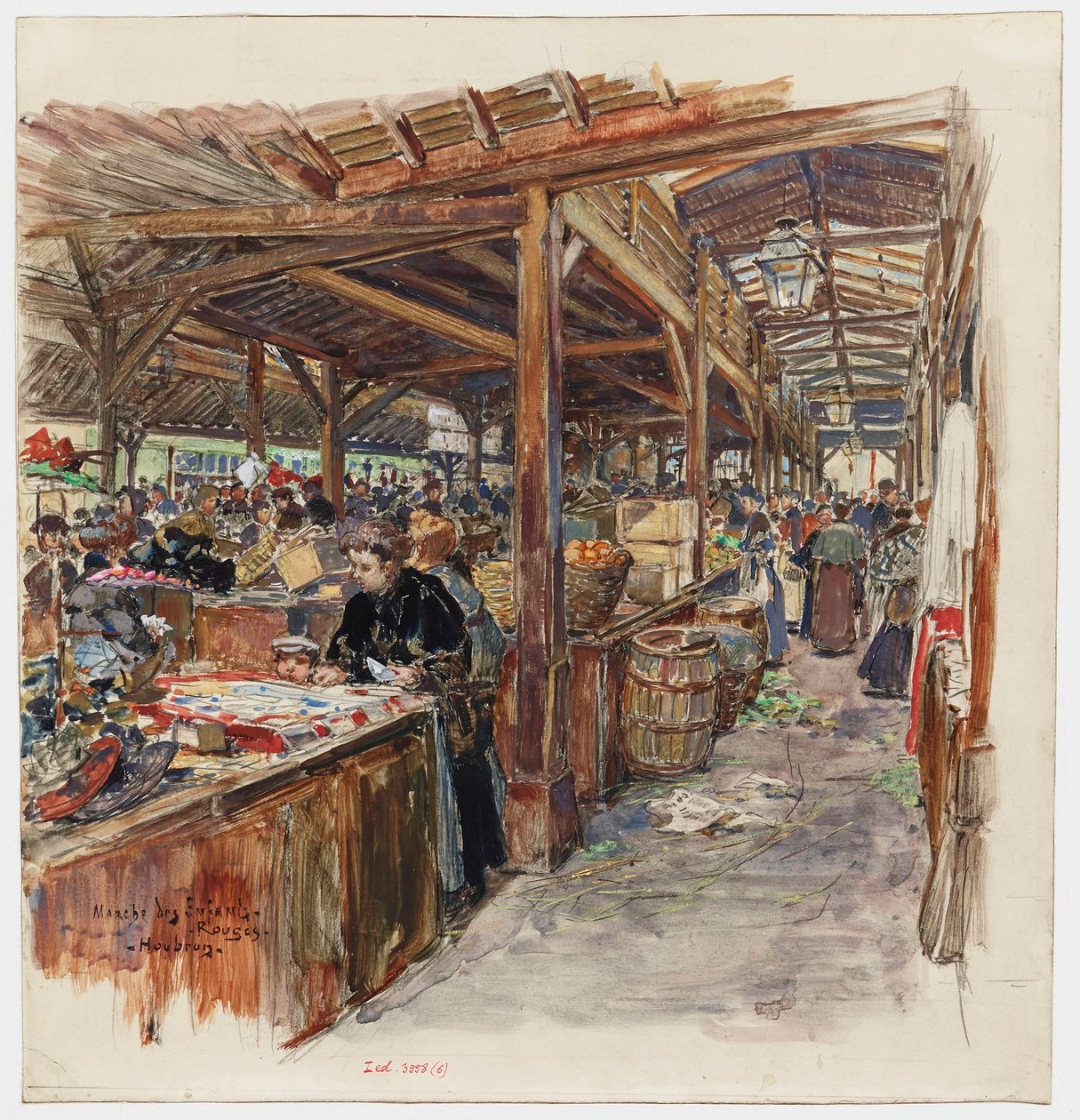 داخل Marché des Enfants-Rouges بواسطة فريدريك أناتول هوبرون