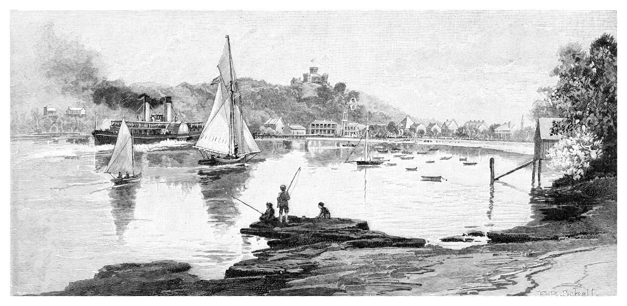 شاطئ مانلي ، سيدني ، نيو ساوث ويلز ، أستراليا ، 1886. بواسطة فريدريك شيل