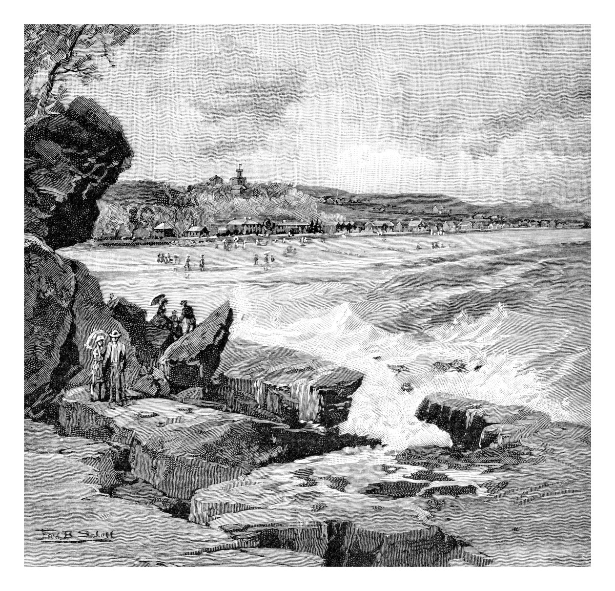 شاطئ المحيط ، سيدني ، نيو ساوث ويلز ، أستراليا ، 1886. بواسطة فريدريك شيل
