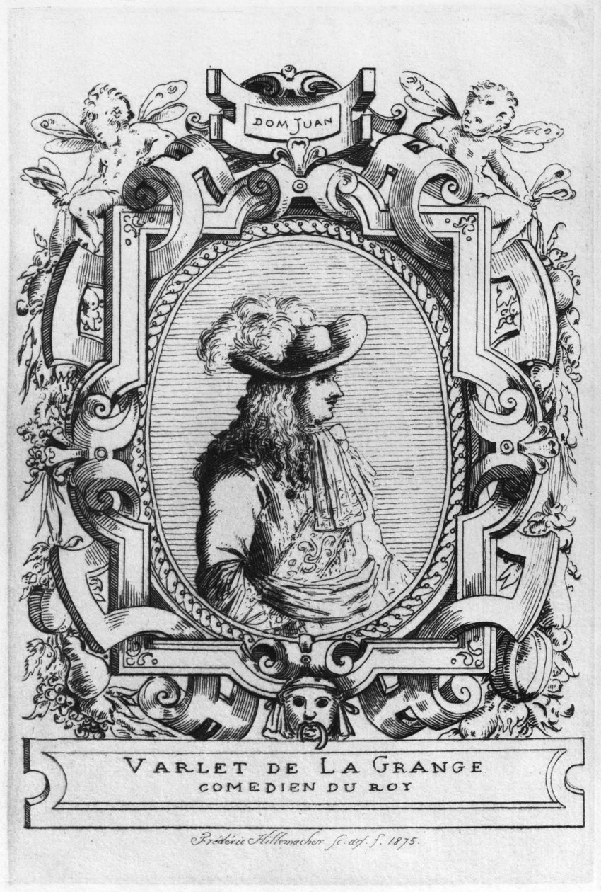 تشارلز فارليت ، المعروف باسم La Grange ، في دور Dom Juan من &39;Don Juan ، أو Le Festin de Pierre&39; بواسطة Jean-Baptiste Poquelin Moliere (1622-73) 1875 بواسطة فريدريك ديزاير هيليماخر