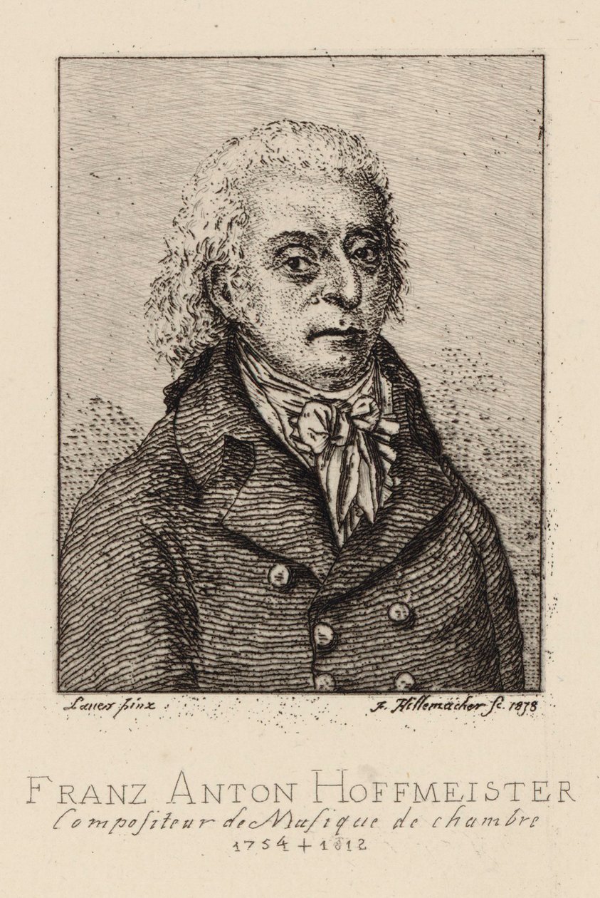 صورة الملحن فرانز أنتون هوفمايستر 1754-1812. بواسطة فريدريك ديزاير هيليماخر