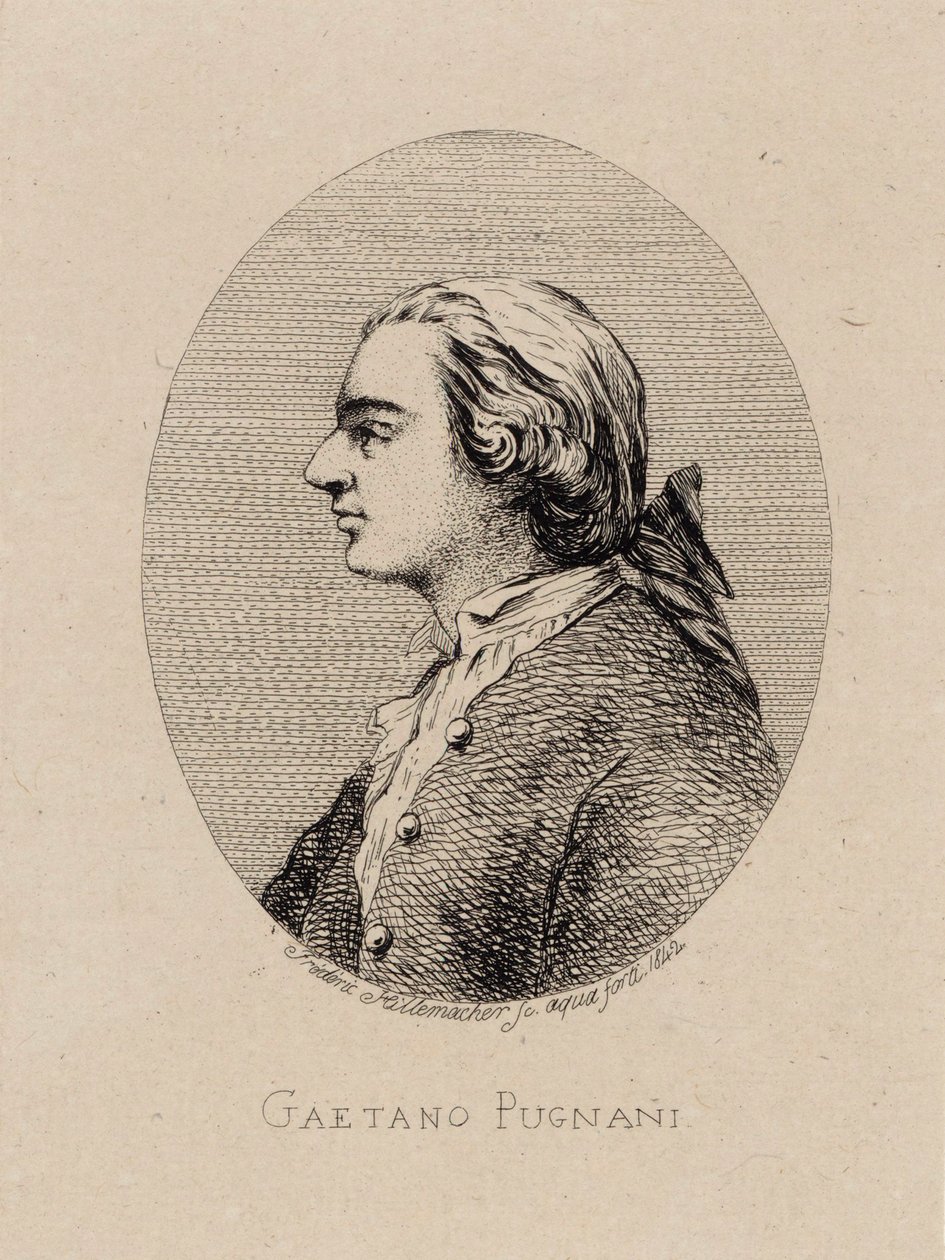 صورة لعازف الكمان والملحن غايتانو بوغناني 1731-1798 ، 1842. بواسطة فريدريك ديزاير هيليماخر
