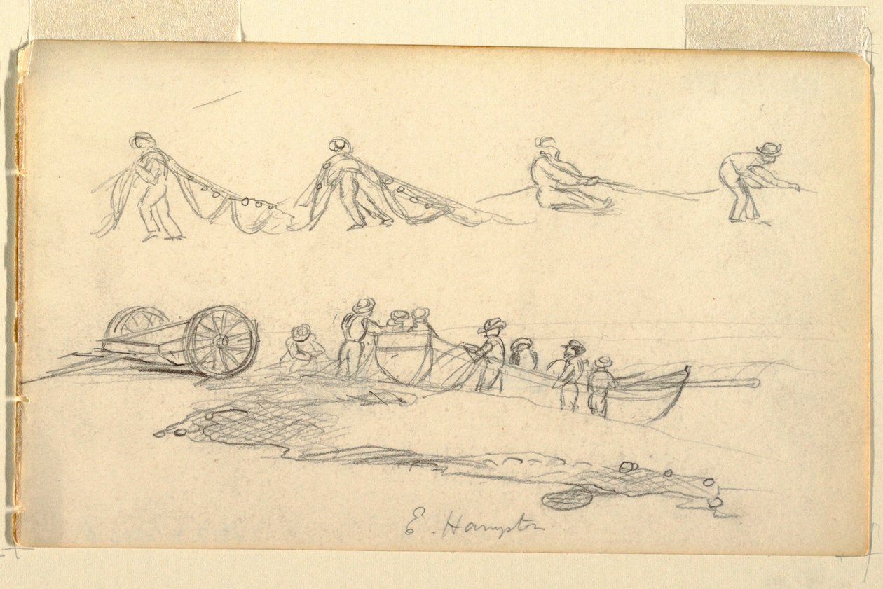 رسم، قارب مع امرأة وأطفال، يوليو - أغسطس 1858 بواسطة كنيسة فريدريك إدوين