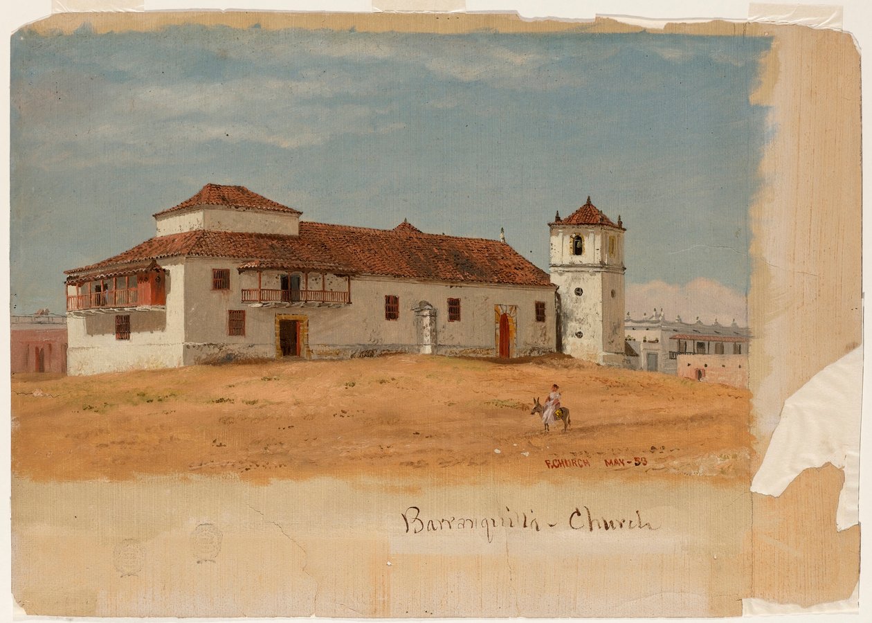 رسم، كنيسة في بارانكويلا، كولومبيا، مايو 1853 بواسطة كنيسة فريدريك إدوين