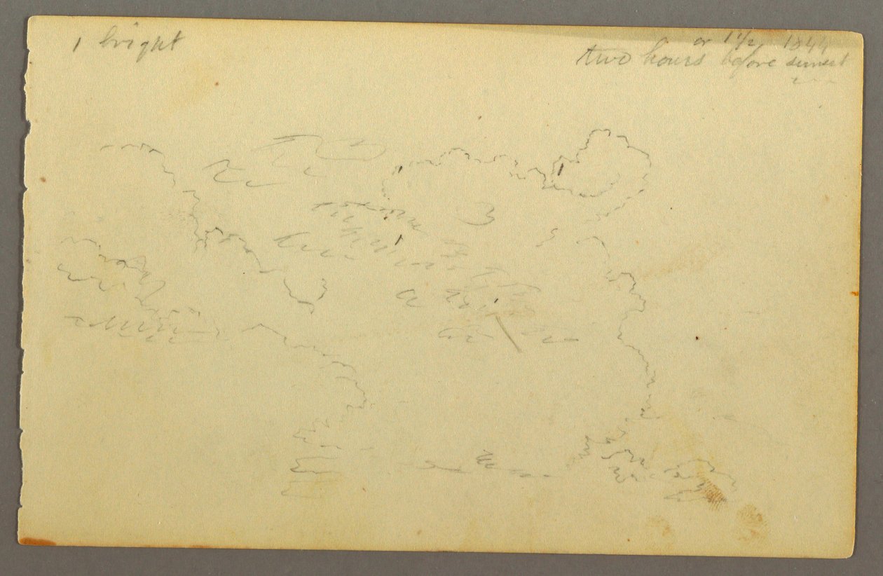 رسم، دراسة السحب، 1844 بواسطة كنيسة فريدريك إدوين