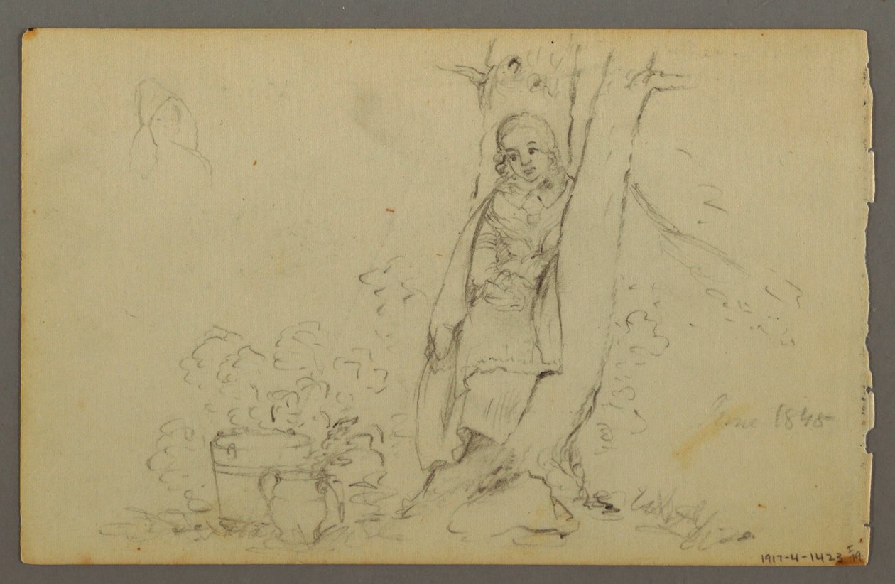 رسم، مباني مزرعة بعيدة، 1844 بواسطة كنيسة فريدريك إدوين