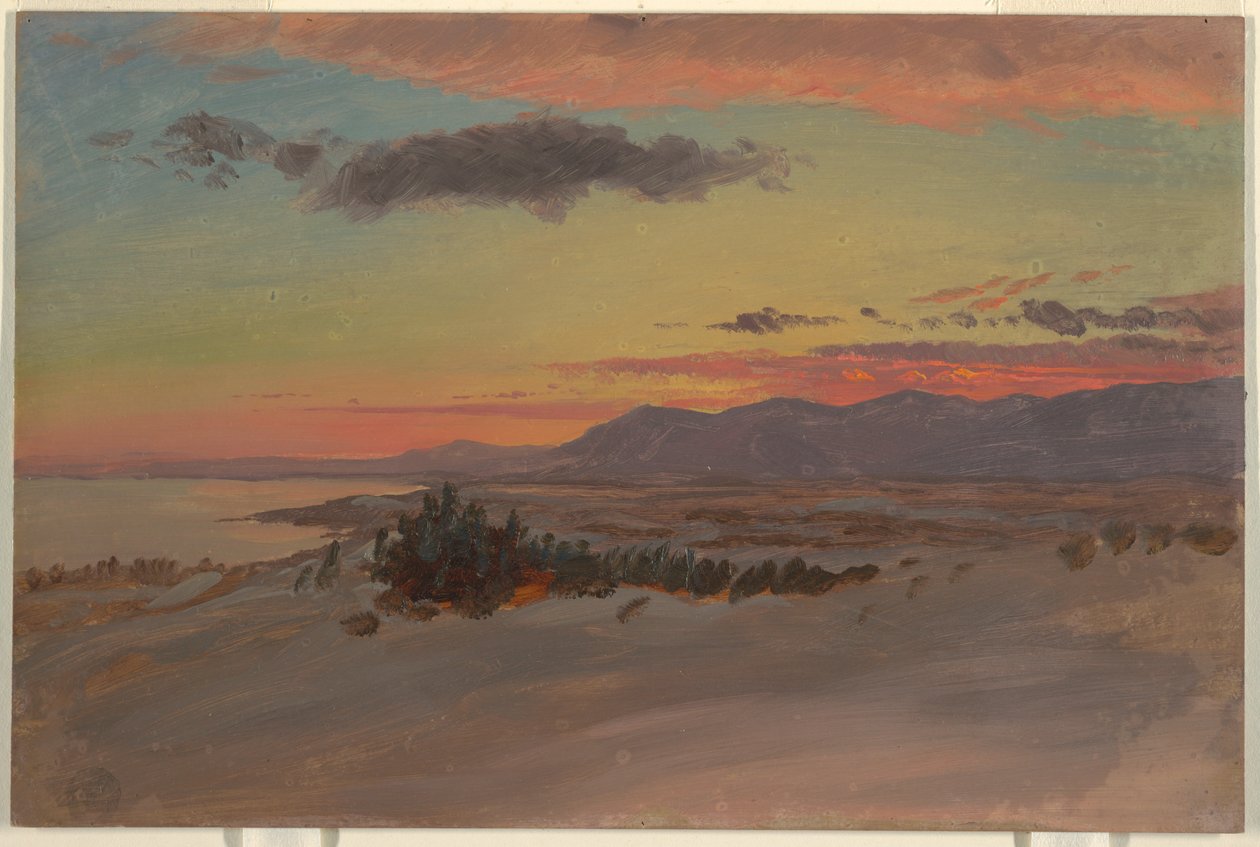رسم ، وادي هدسون في الشتاء ، النظر إلى الجنوب الغربي من أولانا ، 1870-1880 بواسطة كنيسة فريدريك إدوين