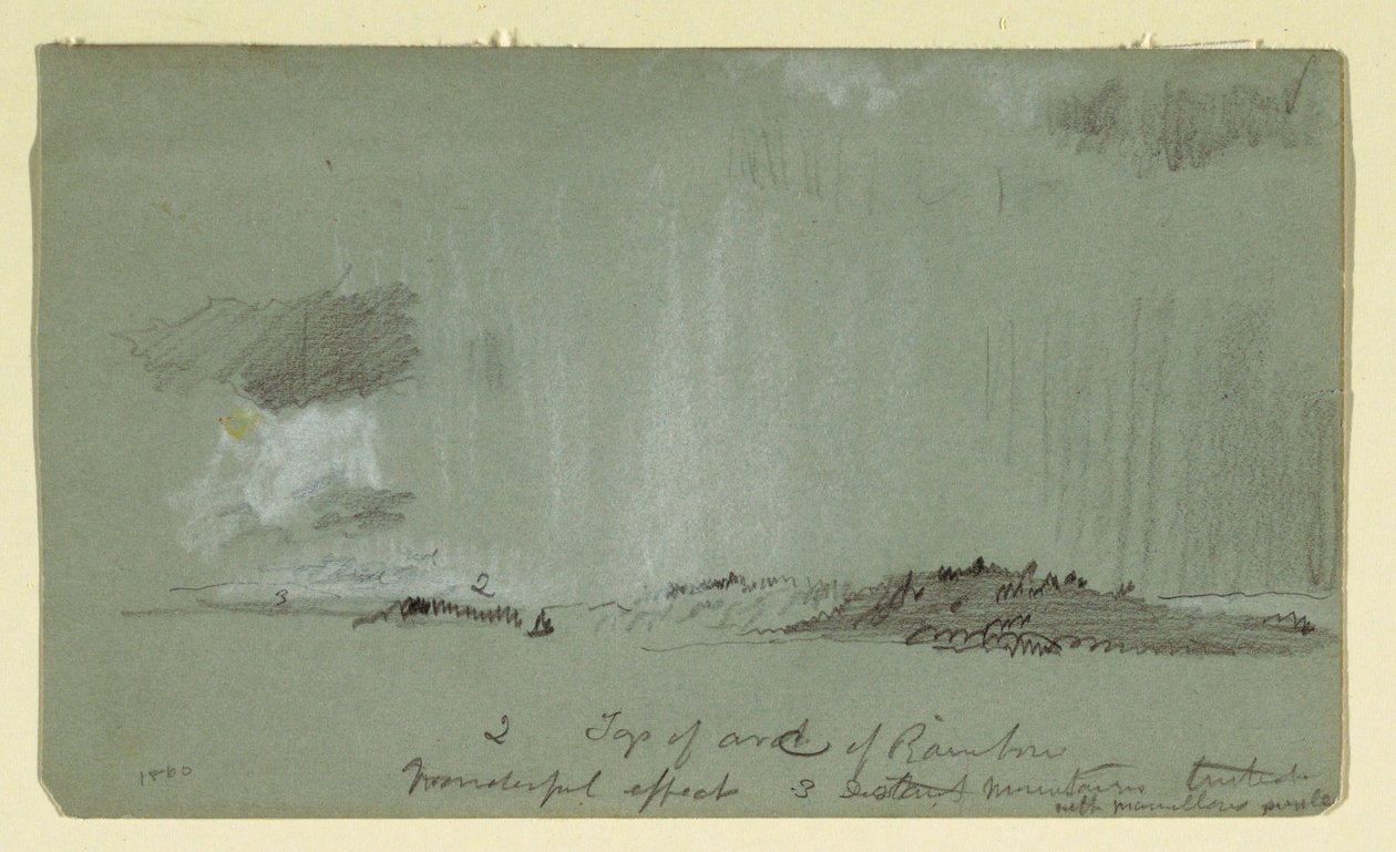 رسم، منظر طبيعي مع أمطار، 1860 بواسطة كنيسة فريدريك إدوين