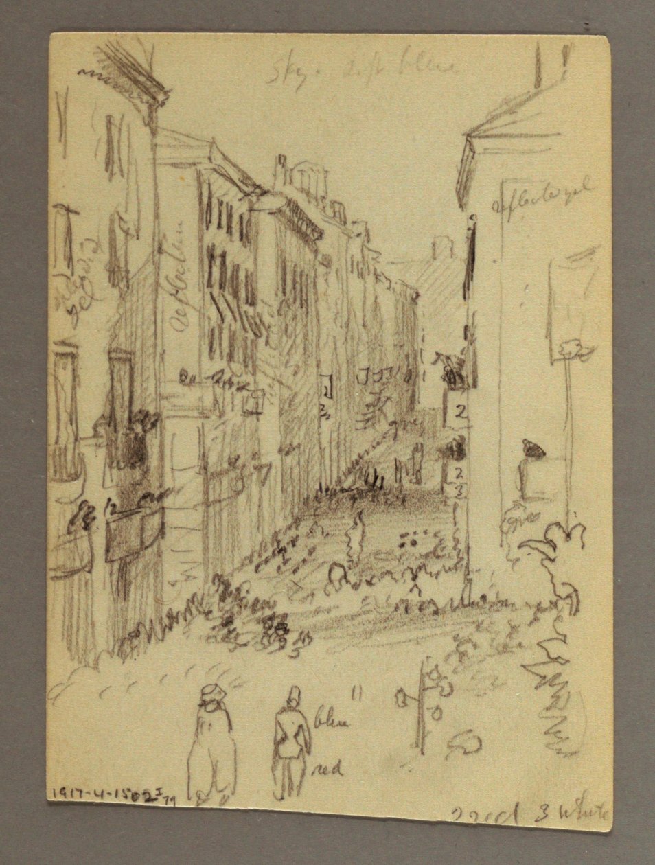 رسم، قرية على قمة تلة، ربما 1868-1869 بواسطة كنيسة فريدريك إدوين