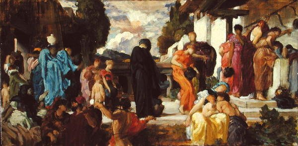 دراسة عن "Captive Andromache" ، حوالي عام 1886 (زيت على اللوح) (انظر 62955) بواسطة فريدريك ليتون