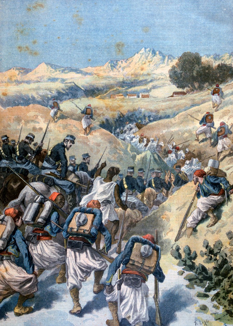 معركة مع العصابات ، الجزائر ، 1892 بواسطة فريدريك ليكس