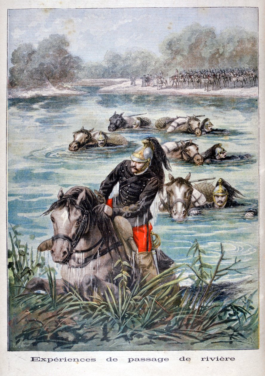 سلاح الفرسان الفرنسي تزوير نهر ، 1896 بواسطة فريدريك ليكس