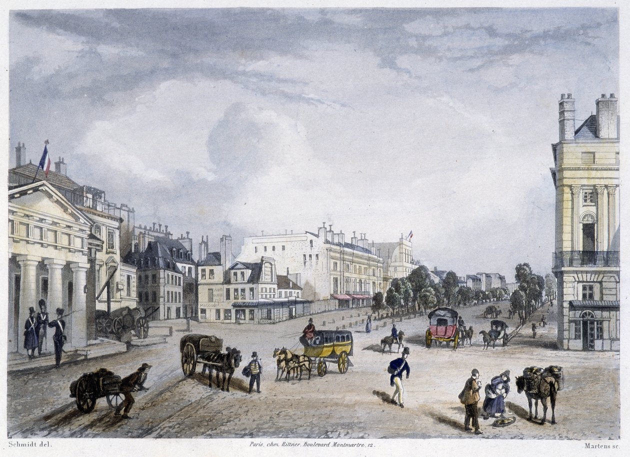 Boulevard du Temple - في "باريس عام 1832" لمارتنز بواسطة فريدريك مارتينز